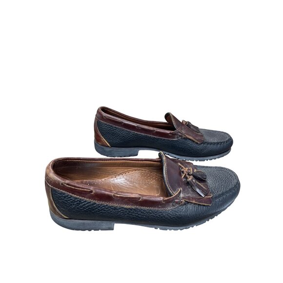 Allen Edmonds mens brown leather tassled slip loafers sz 10.5D SKU 9604 main image 16